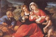 The Holy Family with Mary Magdalene and the Infant Saint John Palma Vecchio
